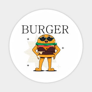 Hand Drawn Burger Fun Magnet